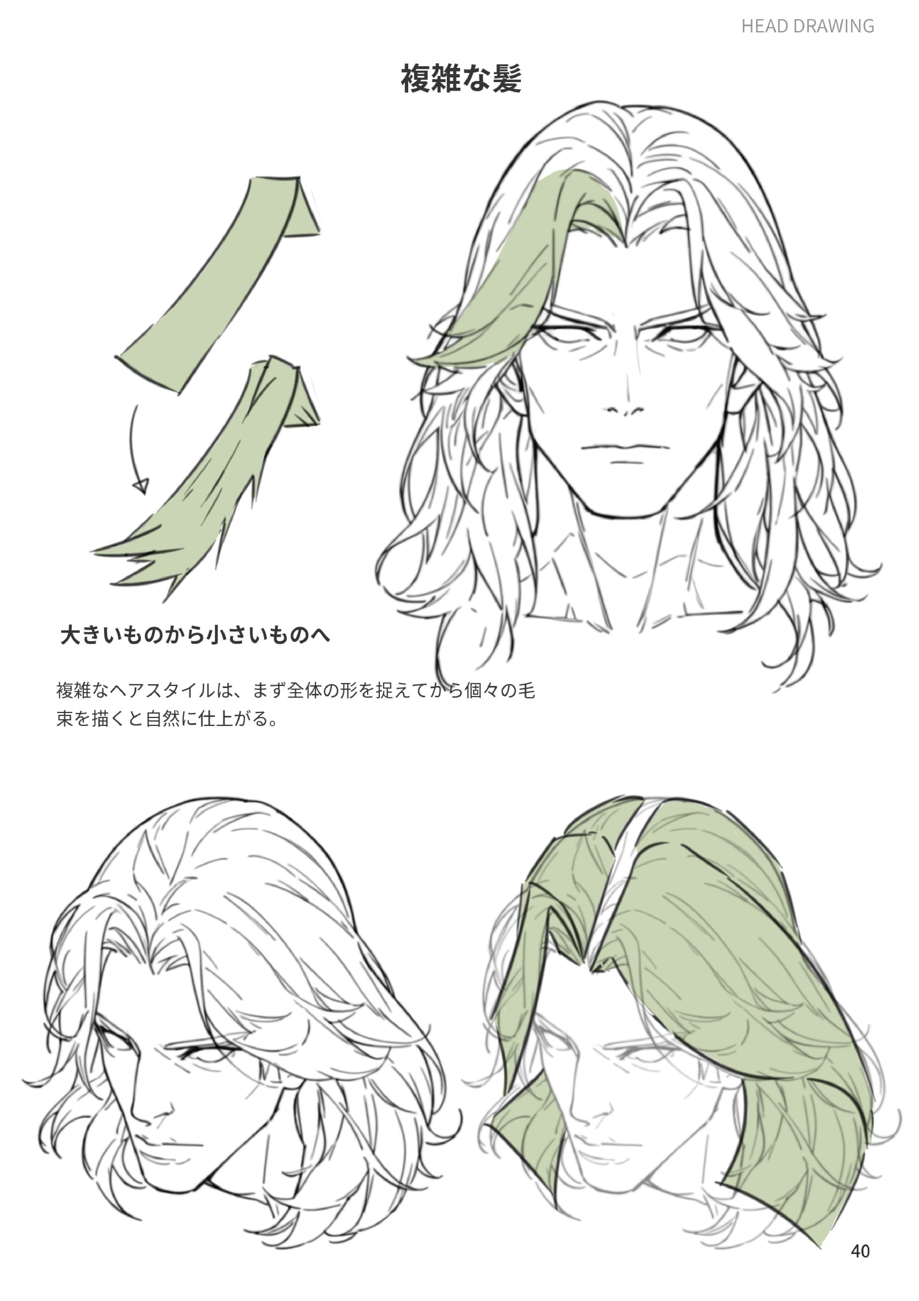 複雑な髪の構造